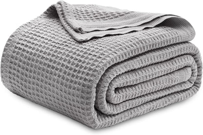 Lichtgewicht Katoenen Wafelplaid Tweepersoonsbed Zacht Ademend Deken Scandinavisch Design 90x90 cm Woonkamer