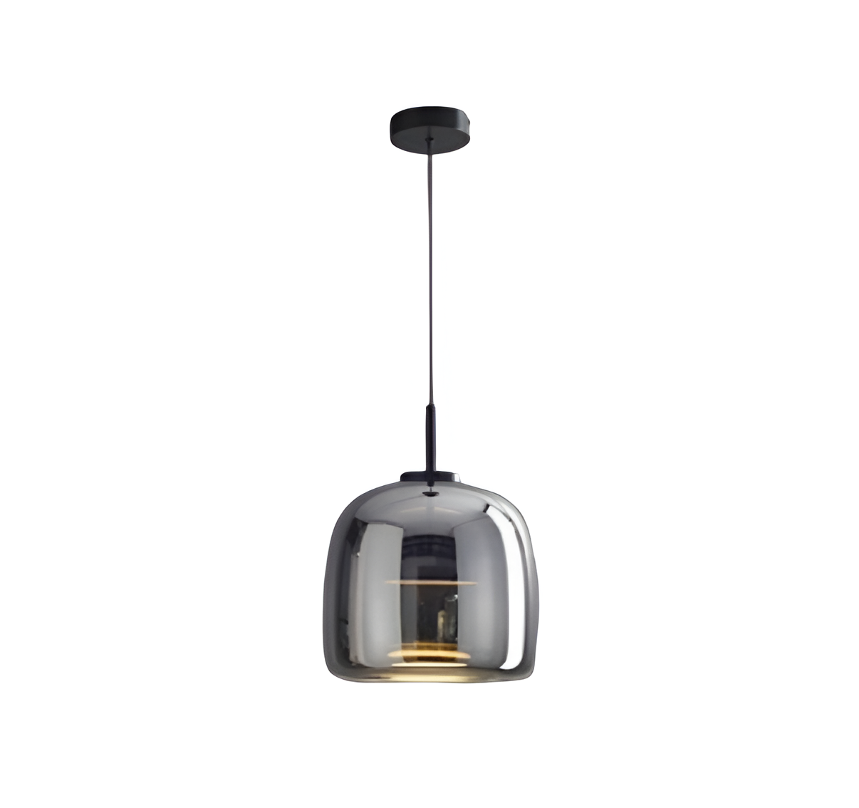 Hanglamp Rookglas Retro Trio Handgeblazen Dimbaar Verstelbaar Zwart