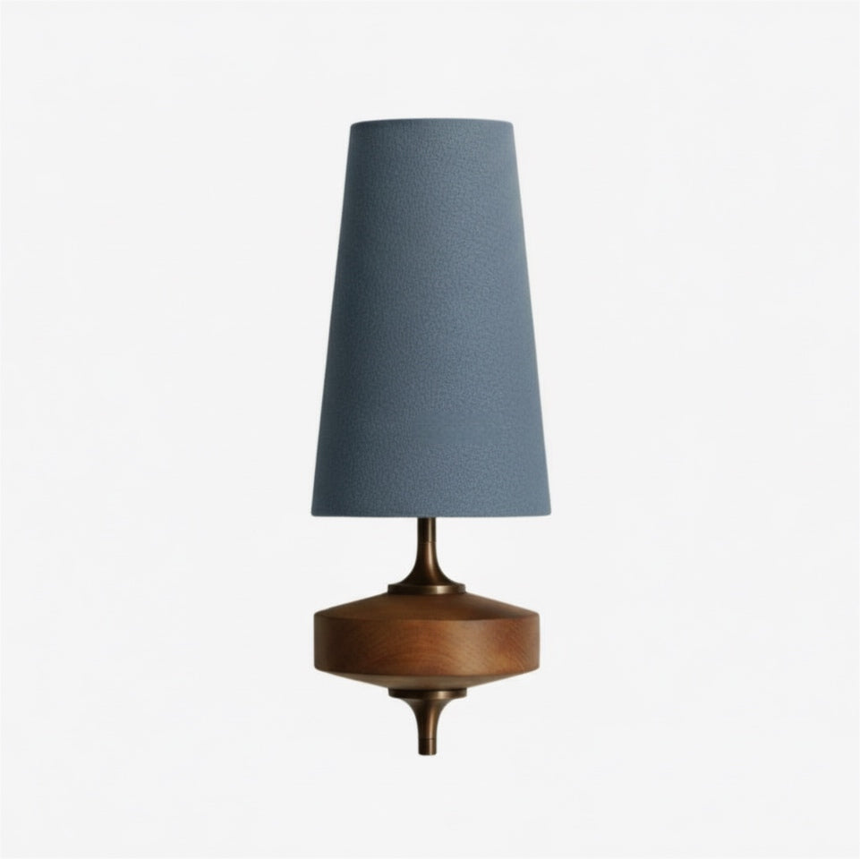 Retro Wandlamp met Stoffen Kap – Vintage Verlichting voor Slaapkamer