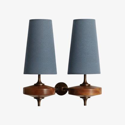 Retro Wandlamp met Stoffen Kap – Vintage Verlichting voor Slaapkamer