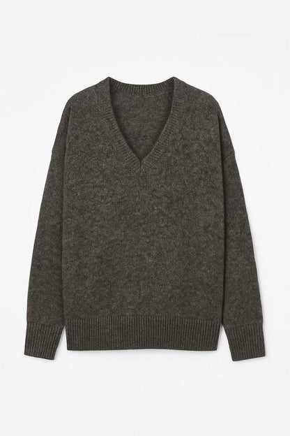 Dames Trui Oversized V-Hals Warme Wintertrui