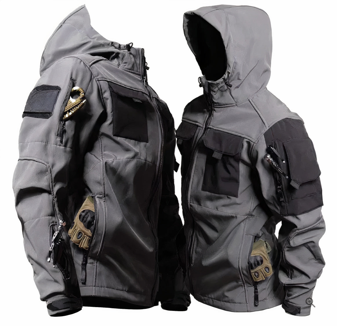 Waterdichte Herenjas met Capuchon Tactisch Outdoor