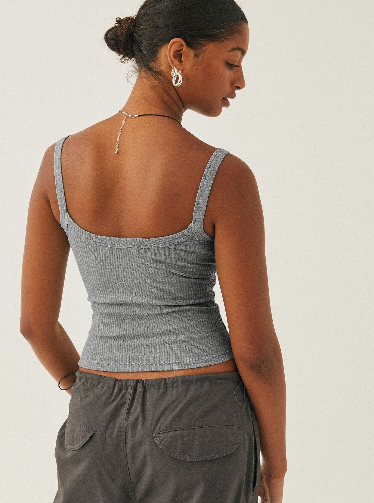 Vrouwelijke Tanktop Ronde Hals Casual Katoen
