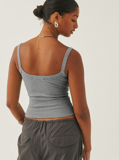 Vrouwelijke Tanktop Ronde Hals Casual Katoen