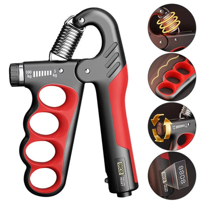 Onderarmtrainer Handknijper Verstelbaar tot 100 kg Krachttraining Thuis Zwart Fitnessapparaat Grip Spierversterking