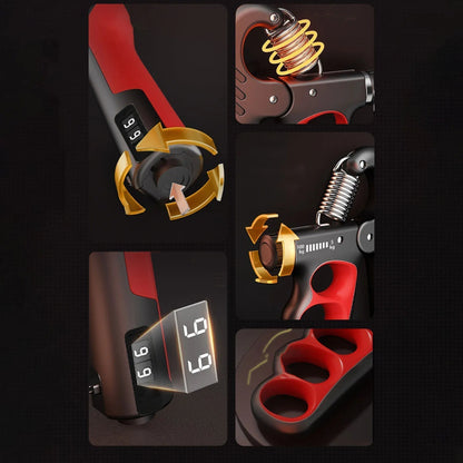 Onderarmtrainer Handknijper Verstelbaar tot 100 kg Krachttraining Thuis Zwart Fitnessapparaat Grip Spierversterking