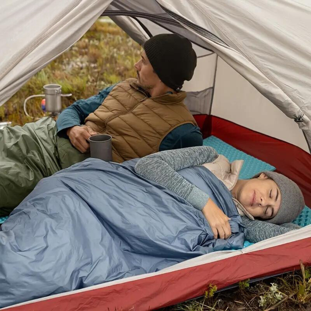 Compacte Slaapzak Groen Lichtgewicht Warm 3-Seizoenen Vulling Ademend Materiaal Backpacken Camping