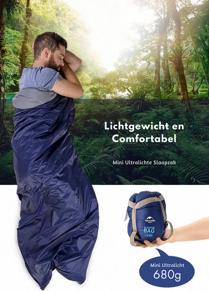 Compacte Slaapzak Groen Lichtgewicht Warm 3-Seizoenen Vulling Ademend Materiaal Backpacken Camping