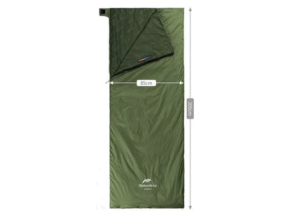 Compacte Slaapzak Groen Lichtgewicht Warm 3-Seizoenen Vulling Ademend Materiaal Backpacken Camping