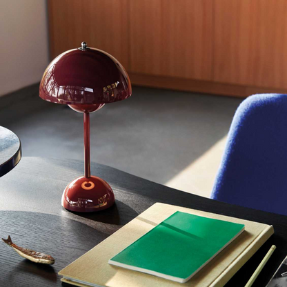 Tafellamp paddenstoel LED USB oplaadbaar draadloos nachtkastje bureau sfeerlicht interieur