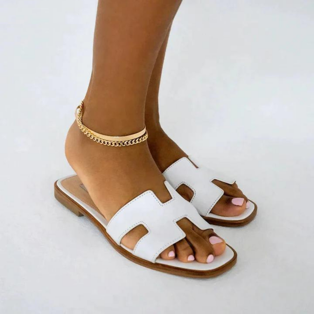 Dames Sandalen H-Profiel Vegan Leder Comfortabel Elegant Zomer Schoeisel