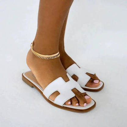 Dames Sandalen H-Profiel Vegan Leder Comfortabel Elegant Zomer Schoeisel