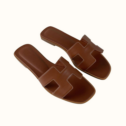 Dames Sandalen H-Profiel Vegan Leder Comfortabel Elegant Zomer Schoeisel