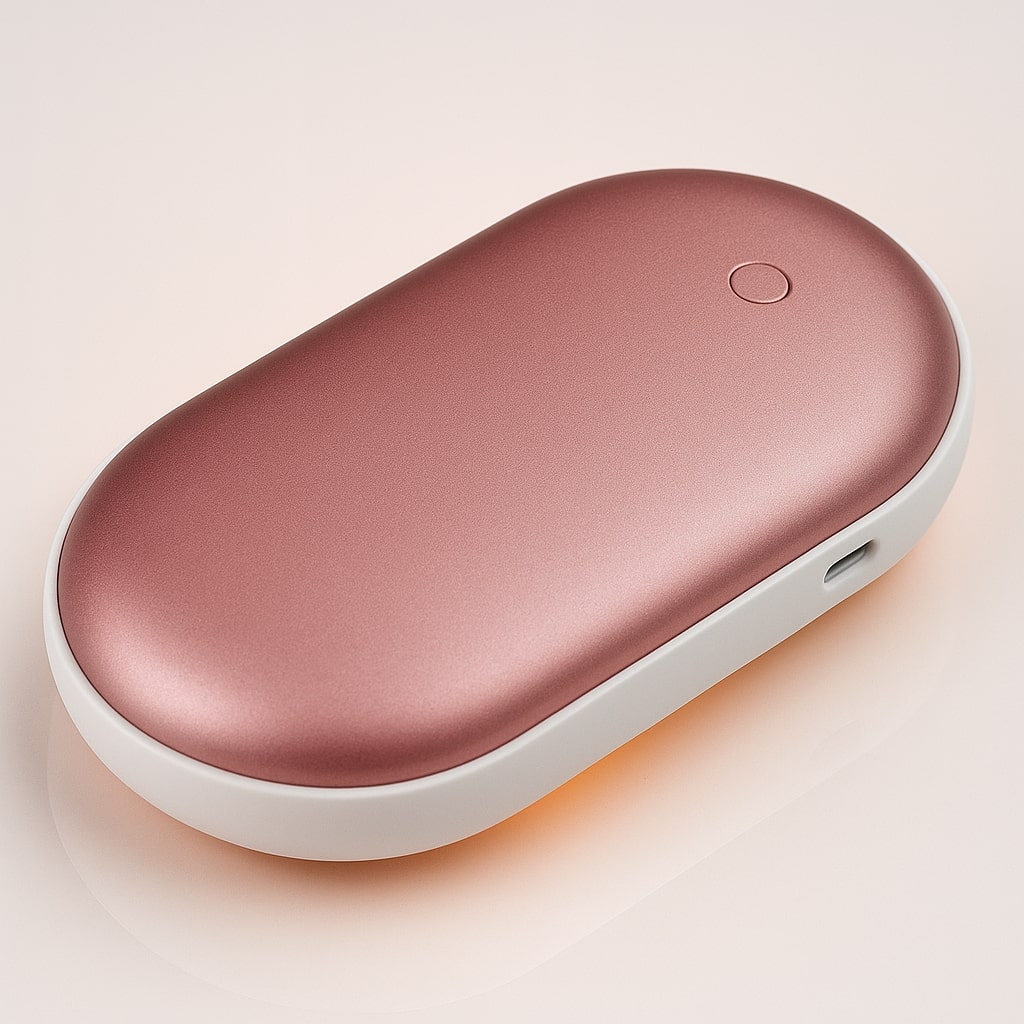 Elektrische Handwarmer met Powerbank Oplaadbaar USB 5200mAh Taschenwärmer Zilver Goud Roségoud Blauw