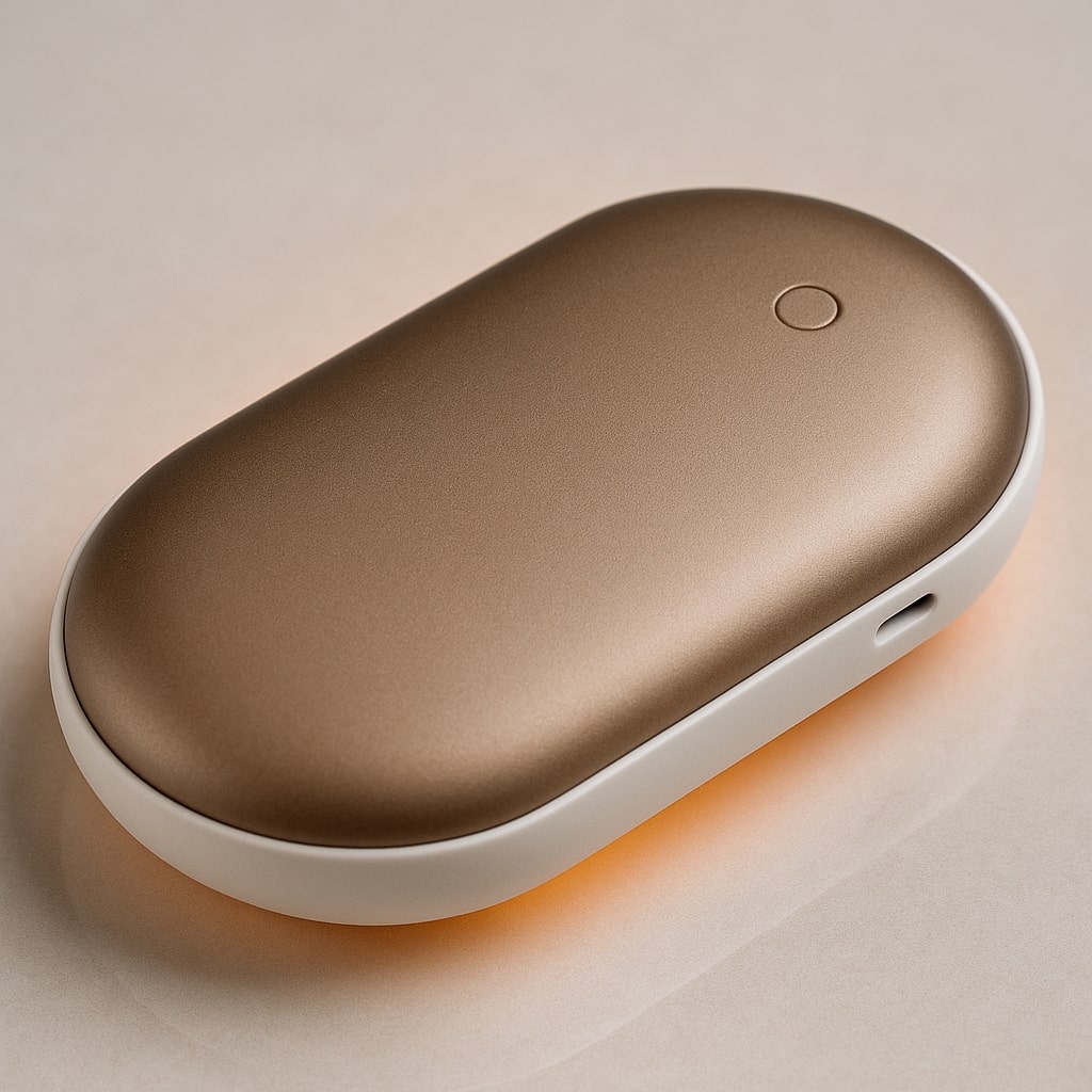 Elektrische Handwarmer met Powerbank Oplaadbaar USB 5200mAh Taschenwärmer Zilver Goud Roségoud Blauw