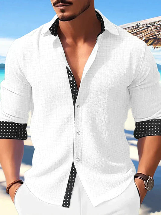 Herenshirt Lange Mouwen Casual Stijl Mannen Overhemd - StudioMarella