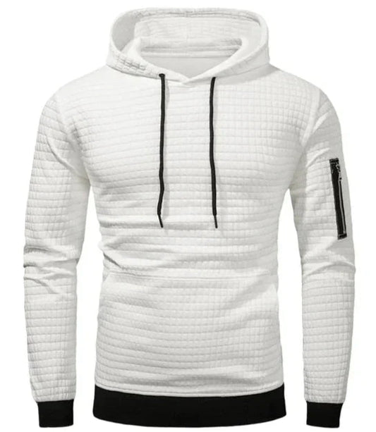Heren Hoodie Slim Fit Ribboord en Trekkoord Capuchon - StudioMarella
