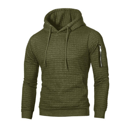 Heren Hoodie Slim Fit Ribboord en Trekkoord Capuchon