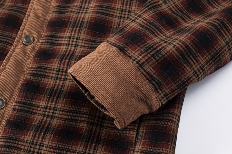 Herenjas Ruitpatroon Fleece Voering Outdoor Stijl