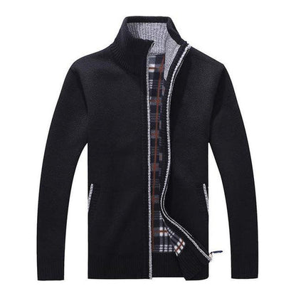 Heren Vest Gebreid Rits Relaxt Model Met Opstaande Kraag