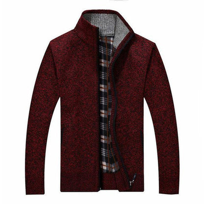 Heren Vest Gebreid Rits Relaxt Model Met Opstaande Kraag