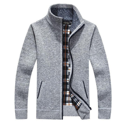 Heren Vest Gebreid Rits Relaxt Model Met Opstaande Kraag