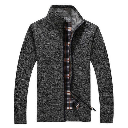 Heren Vest Gebreid Rits Relaxt Model Met Opstaande Kraag