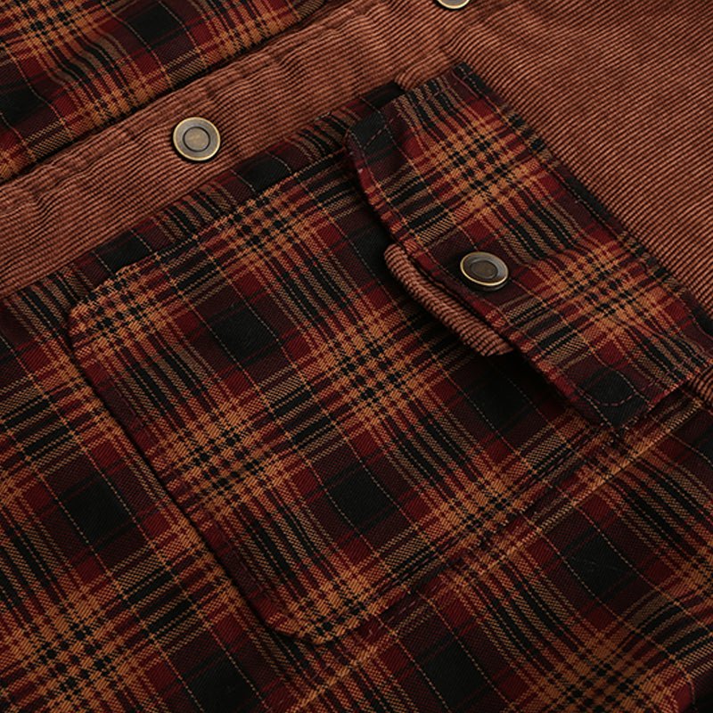 Heren Jas Geruit Fleece Lining en Kraag