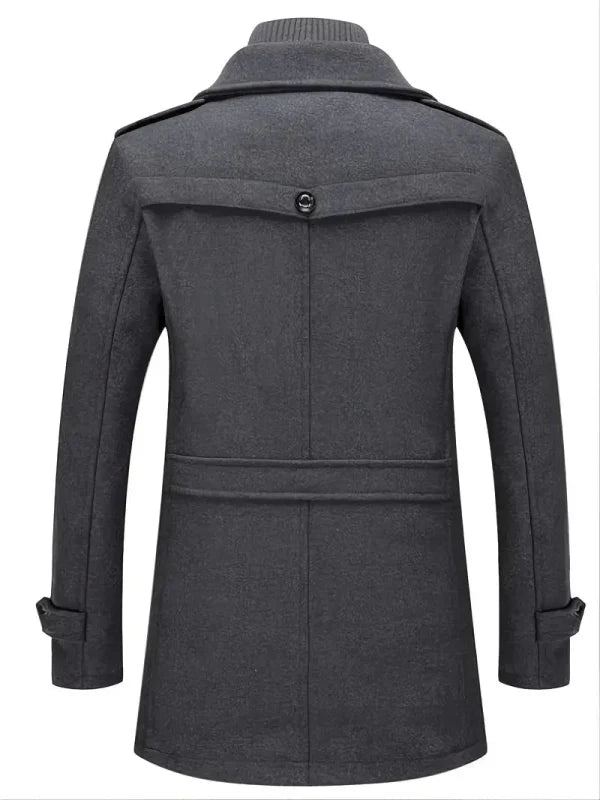 Heren Trenchcoat Waterdicht met Afneembaar Kraag