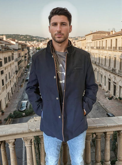 Herenjas Wolmix Warm met Afneembare Kraag Luxe Kwaliteit