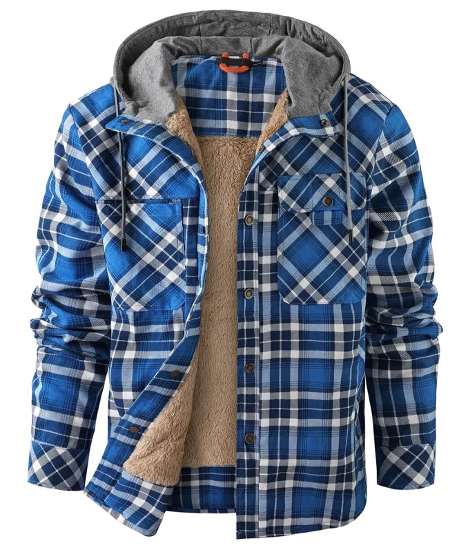 Heren Winterjas Geruit Fleece Voor Warmte en Comfort - StudioMarella