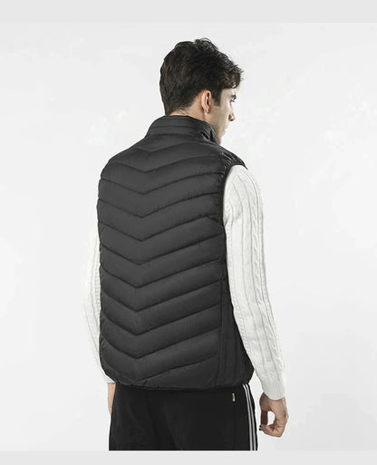 Verwarmbaar Thermisch Vest Winddicht & Waterdicht 5 Verwarmingszones Drie Temperatuurstanden Zwart Blauw