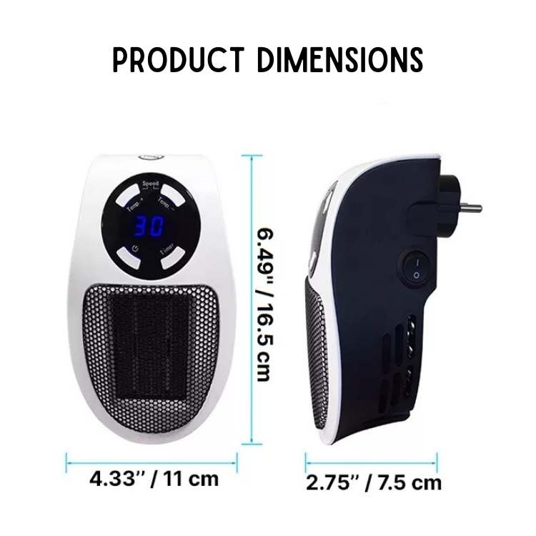 Compacte keramische elektrische heater voor snelle ruimteverwarming tot 32 m²