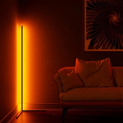 Moderne LED Vloerlamp met RGB Kleuren en Afstandsbediening voor Sfeervolle Verlichting