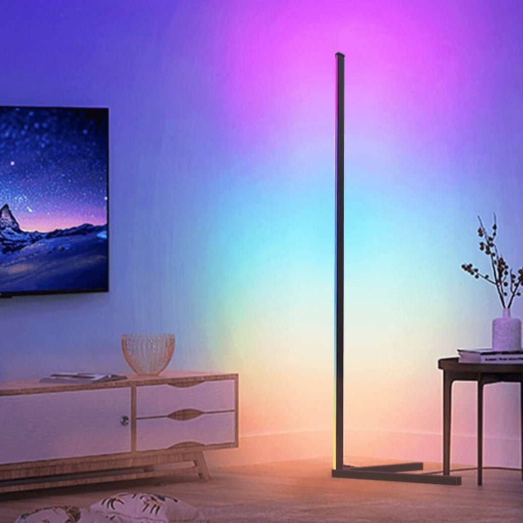 Moderne LED Vloerlamp met RGB Kleuren en Afstandsbediening voor Sfeervolle Verlichting