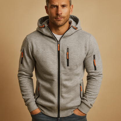 Heren Hoodie Comfortabele Rits Capuchon Softshell Joggingbroek Stijl