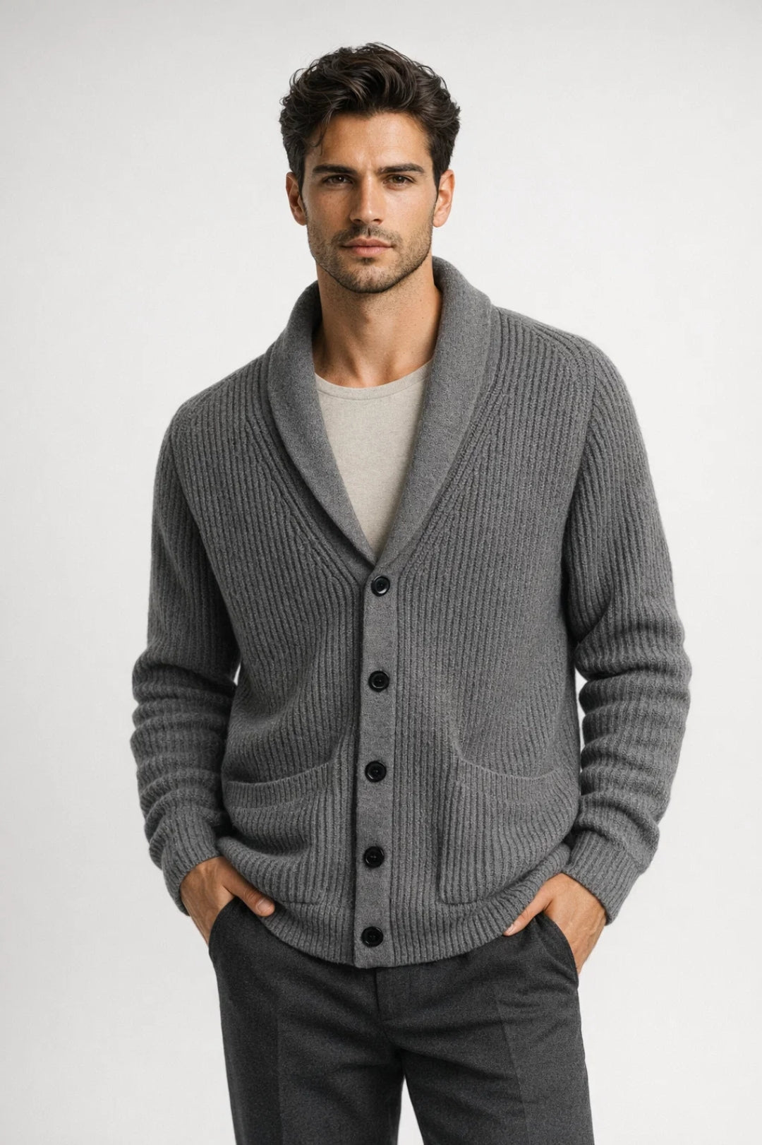 Heren Cardigan Met Sjaalkraag Warm en Comfortabel voor Herfst - StudioMarella