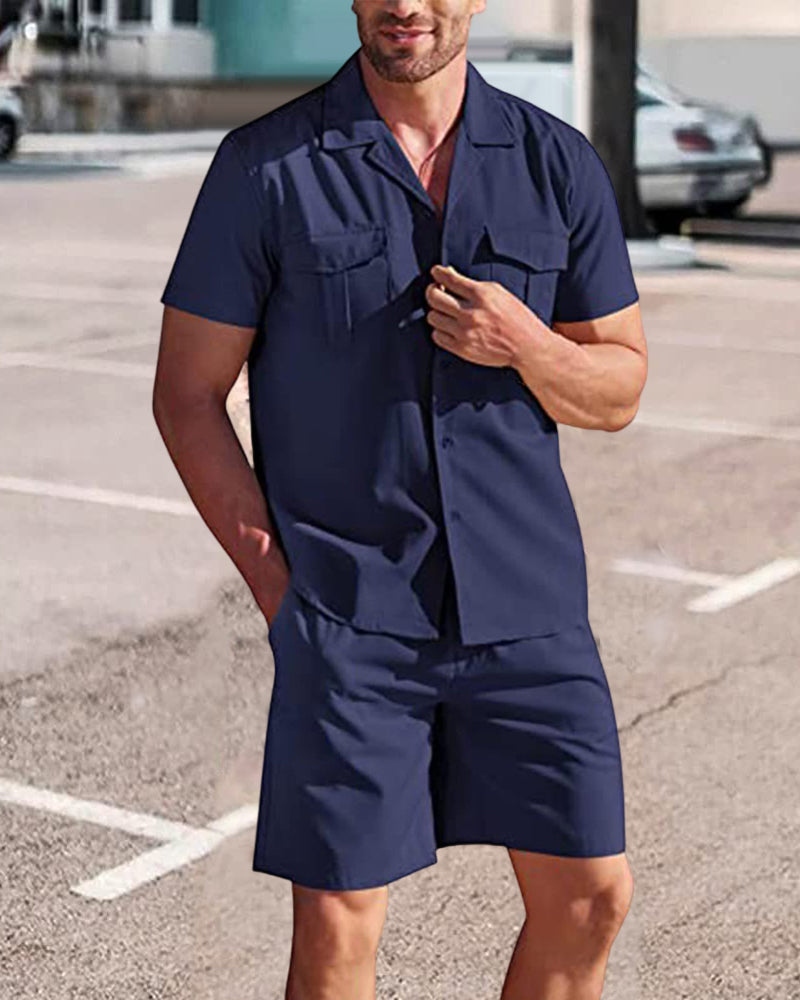 Heren Zomerset Korte Broek en Overhemd Lichtgewicht Comfortabel - StudioMarella