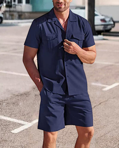 Heren Zomerset Korte Broek en Overhemd Lichtgewicht Comfortabel - StudioMarella