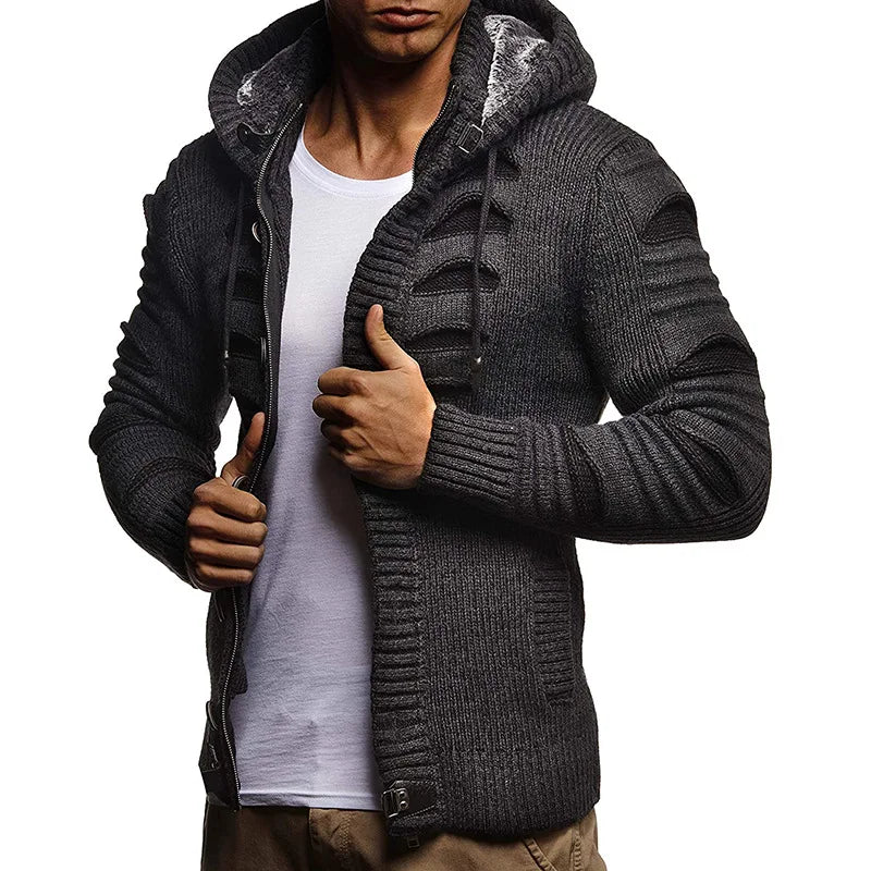 Warme Gebreide Jas voor Mannen Winter Collectie