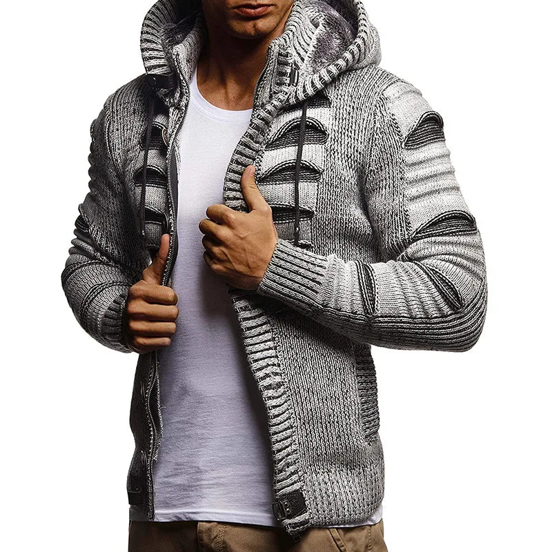 Warme Gebreide Jas voor Mannen Winter Collectie