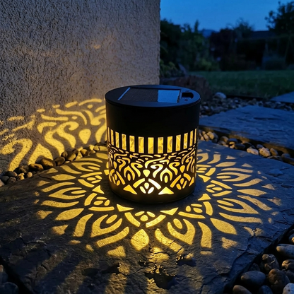 Solar Mandala Projectielicht – Tuindecoratie met Automatische Nachtverlichting en Schaduwpatroon