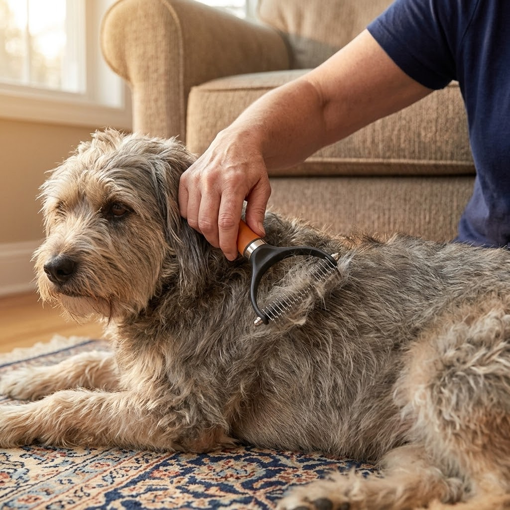 Dubbelzijdige Ontwarrings- en Verhaaringsborstel voor Hond en Kat – 10 + 19 Tanden