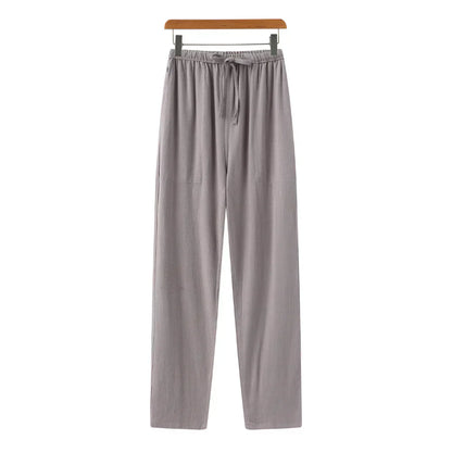 Hessel | Linnen slim fit pantalon in de kleur Grijs voor heren in Beach stijl geschikt voor alle seizoenen.
