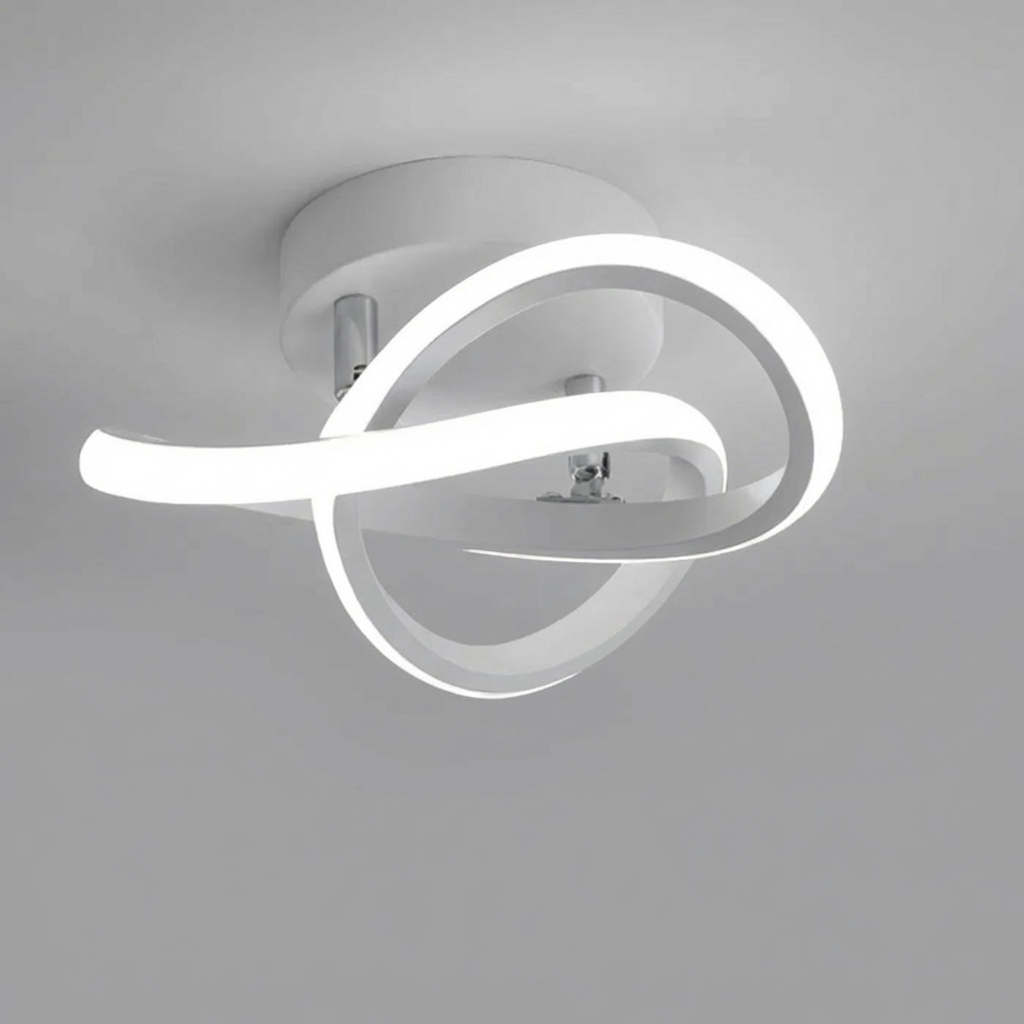 LED Plafondlamp Dubbel Ring Aluminium 24cm Woonkamer Slaapkamer Warm Wit Energiezuinig 18W Plafonnière