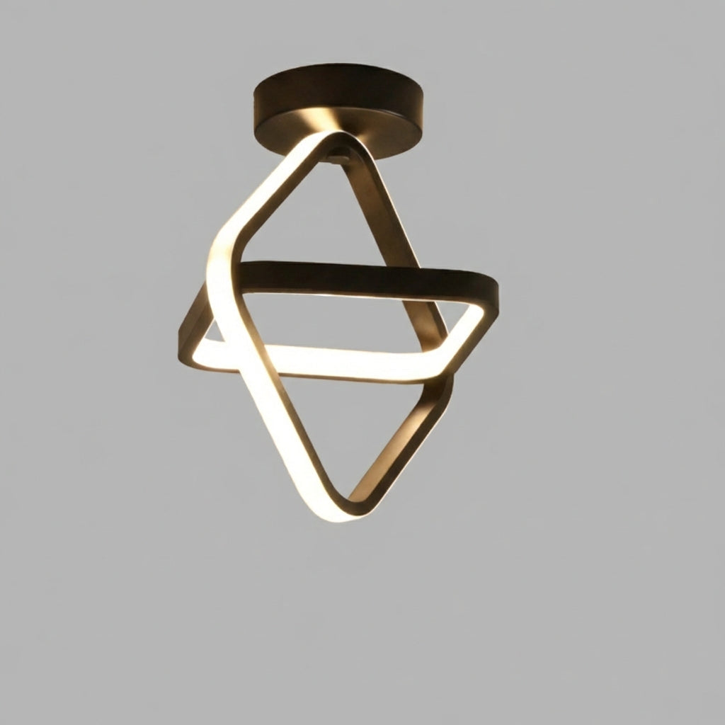LED Plafondlamp Dubbel Ring Aluminium 24cm Woonkamer Slaapkamer Warm Wit Energiezuinig 18W Plafonnière