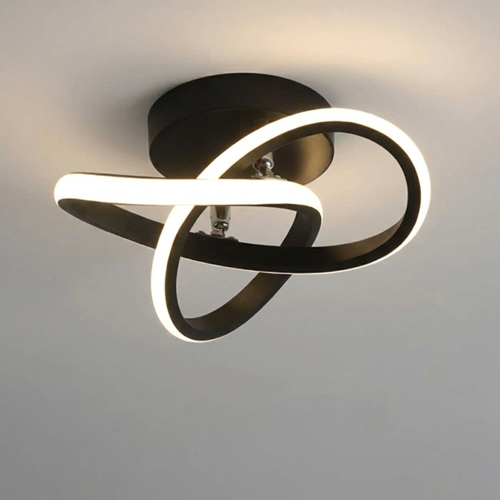 LED Plafondlamp Dubbel Ring Aluminium 24cm Woonkamer Slaapkamer Warm Wit Energiezuinig 18W Plafonnière