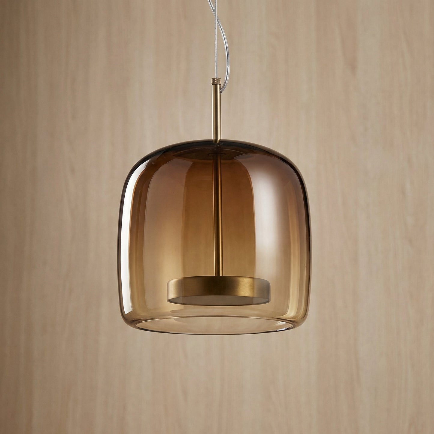 Scandinavische Glazen Hanglamp – Warm Sfeerlicht met Amber, Helder of Grijs Glas – Ø 15, 25 of 35 cm – Moderne Verlichting voor Keuken, Eetkamer en Woonkamer