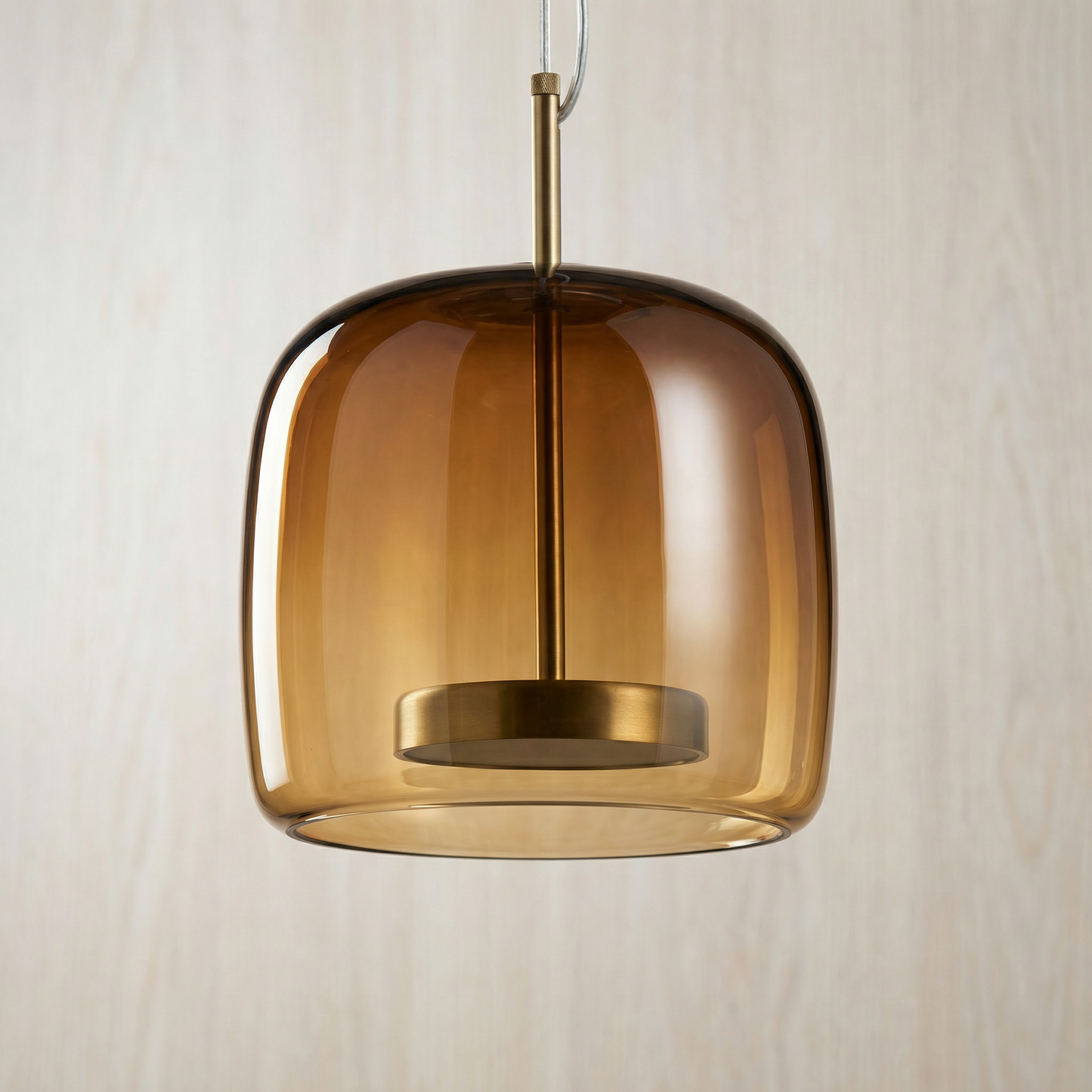 Scandinavische Glazen Hanglamp – Warm Sfeerlicht met Amber, Helder of Grijs Glas – Ø 15, 25 of 35 cm – Moderne Verlichting voor Keuken, Eetkamer en Woonkamer