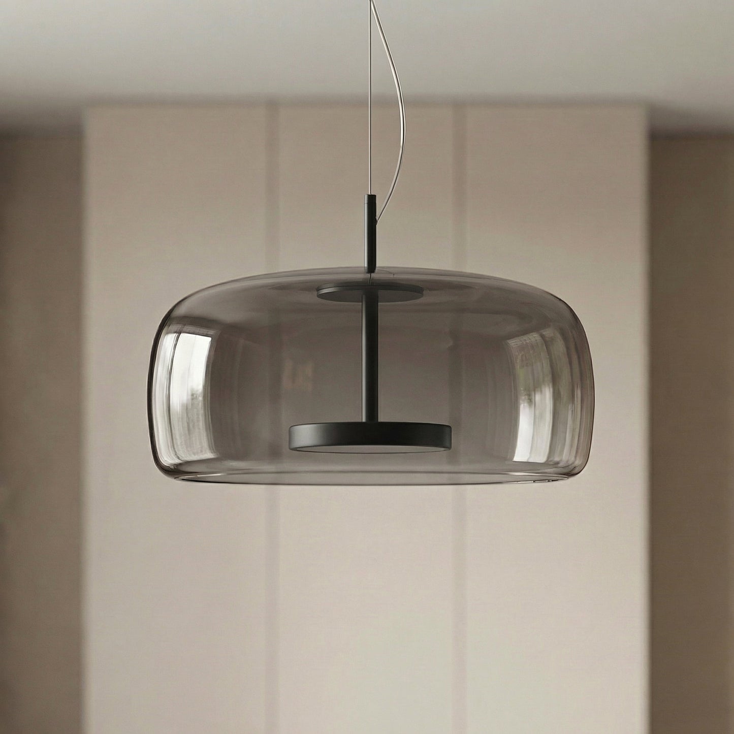 Scandinavische Glazen Hanglamp – Warm Sfeerlicht met Amber, Helder of Grijs Glas – Ø 15, 25 of 35 cm – Moderne Verlichting voor Keuken, Eetkamer en Woonkamer